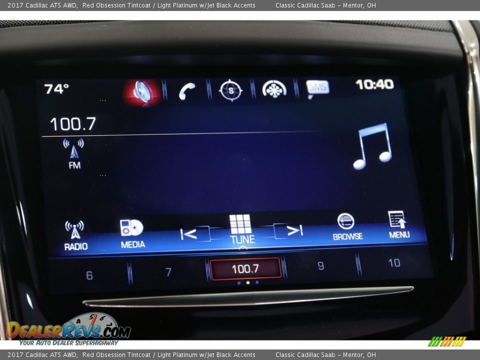 2017 Cadillac ATS AWD Red Obsession Tintcoat / Light Platinum w/Jet Black Accents Photo #10