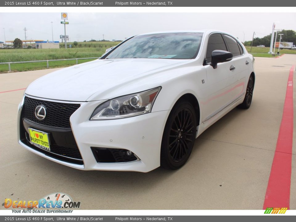 2015 Lexus LS 460 F Sport Ultra White / Black/Scarlet Photo #4