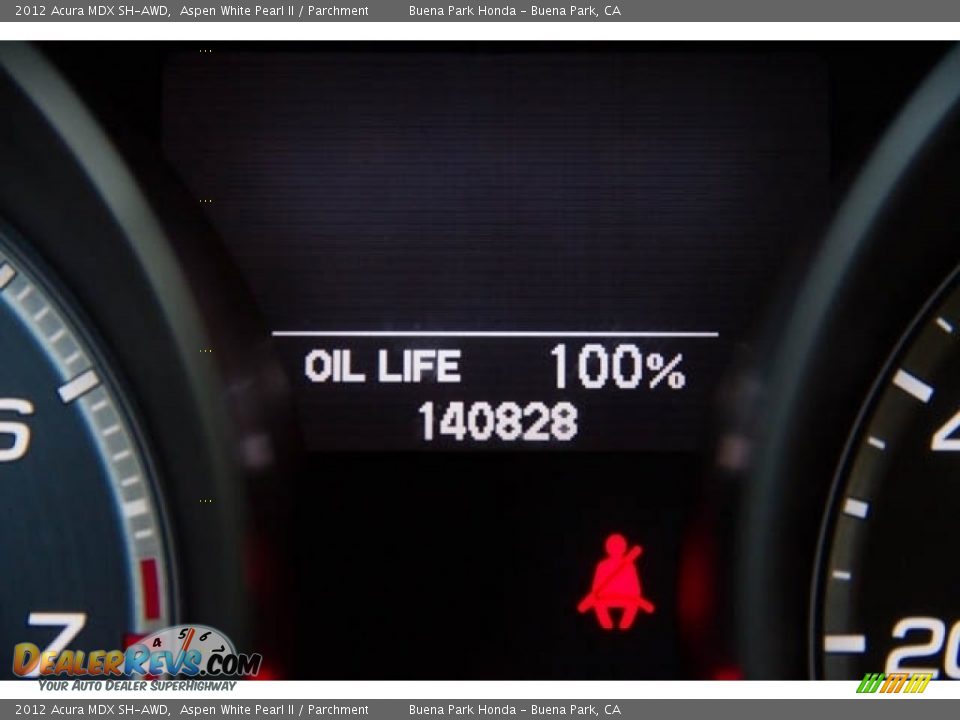 2012 Acura MDX SH-AWD Aspen White Pearl II / Parchment Photo #6