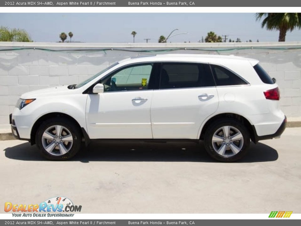 2012 Acura MDX SH-AWD Aspen White Pearl II / Parchment Photo #8
