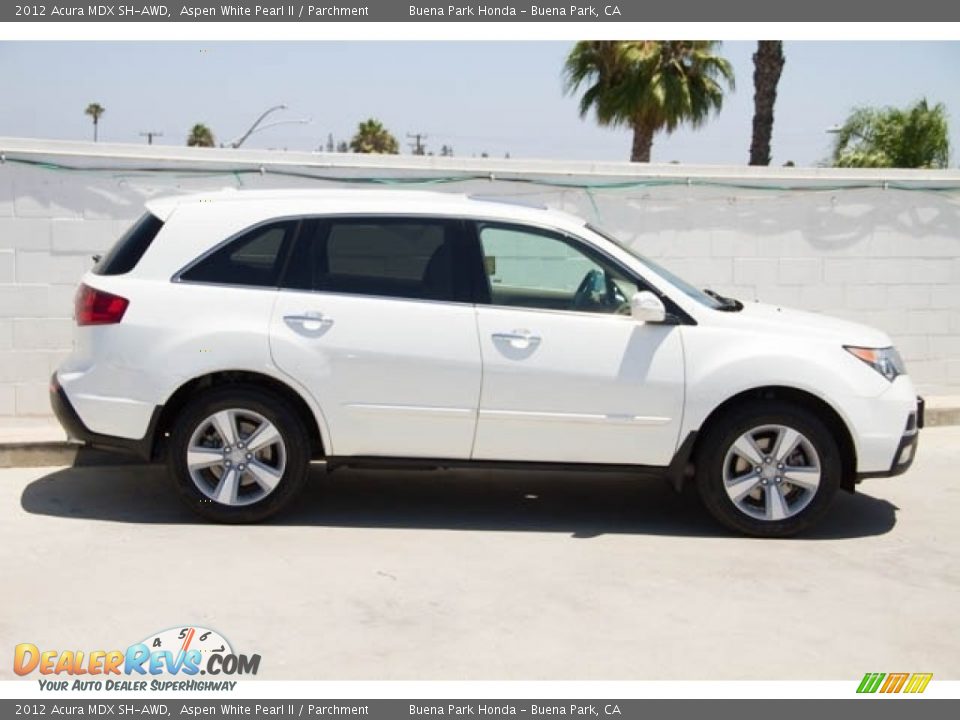 2012 Acura MDX SH-AWD Aspen White Pearl II / Parchment Photo #12