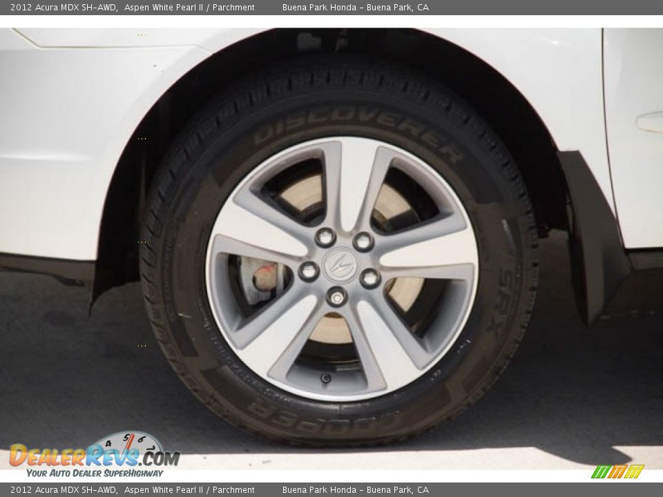 2012 Acura MDX SH-AWD Aspen White Pearl II / Parchment Photo #35