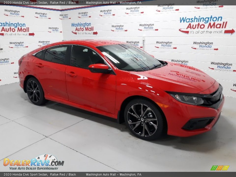2020 Honda Civic Sport Sedan Rallye Red / Black Photo #2