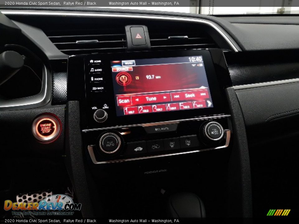2020 Honda Civic Sport Sedan Rallye Red / Black Photo #14