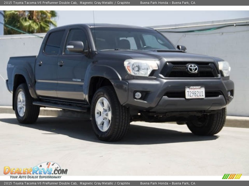 2015 Toyota Tacoma V6 PreRunner Double Cab Magnetic Gray Metallic / Graphite Photo #1