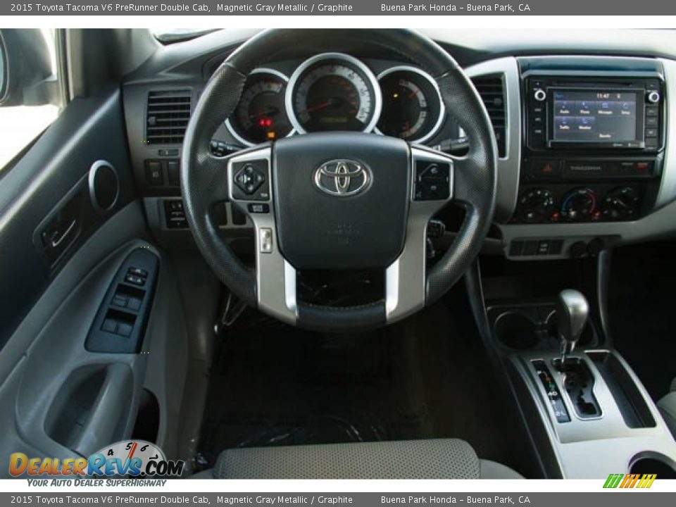 2015 Toyota Tacoma V6 PreRunner Double Cab Magnetic Gray Metallic / Graphite Photo #5