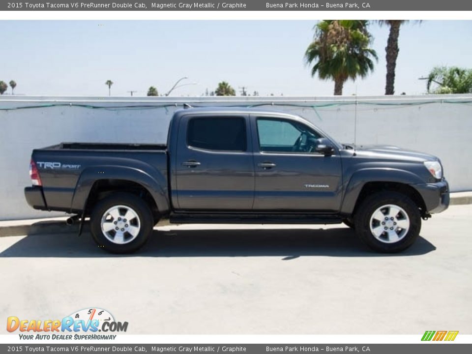 2015 Toyota Tacoma V6 PreRunner Double Cab Magnetic Gray Metallic / Graphite Photo #14