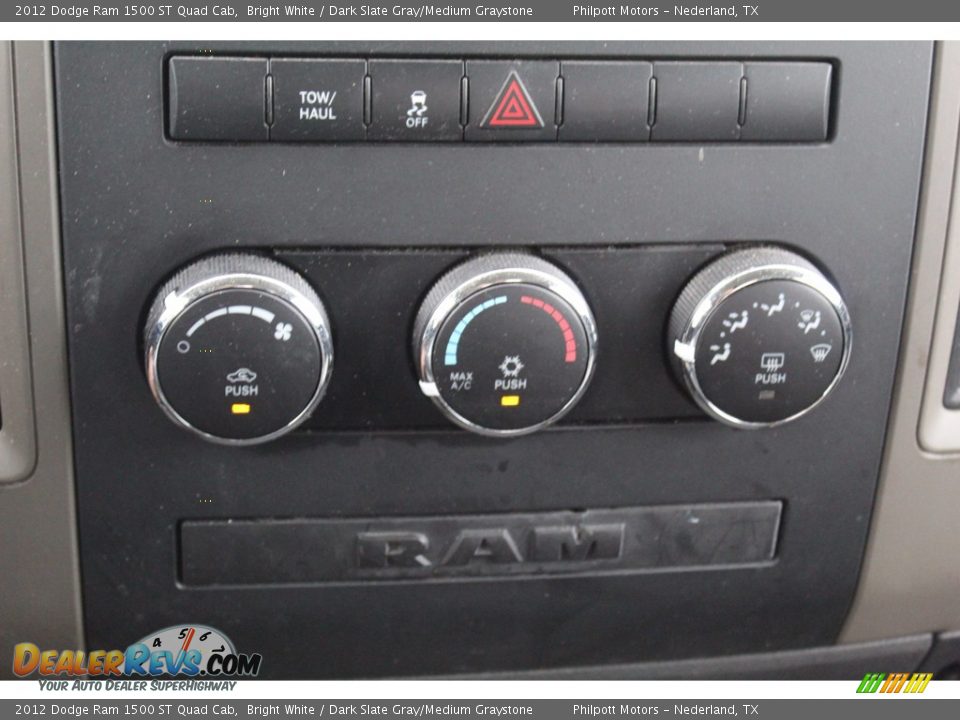 2012 Dodge Ram 1500 ST Quad Cab Bright White / Dark Slate Gray/Medium Graystone Photo #19