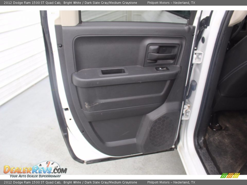 2012 Dodge Ram 1500 ST Quad Cab Bright White / Dark Slate Gray/Medium Graystone Photo #20