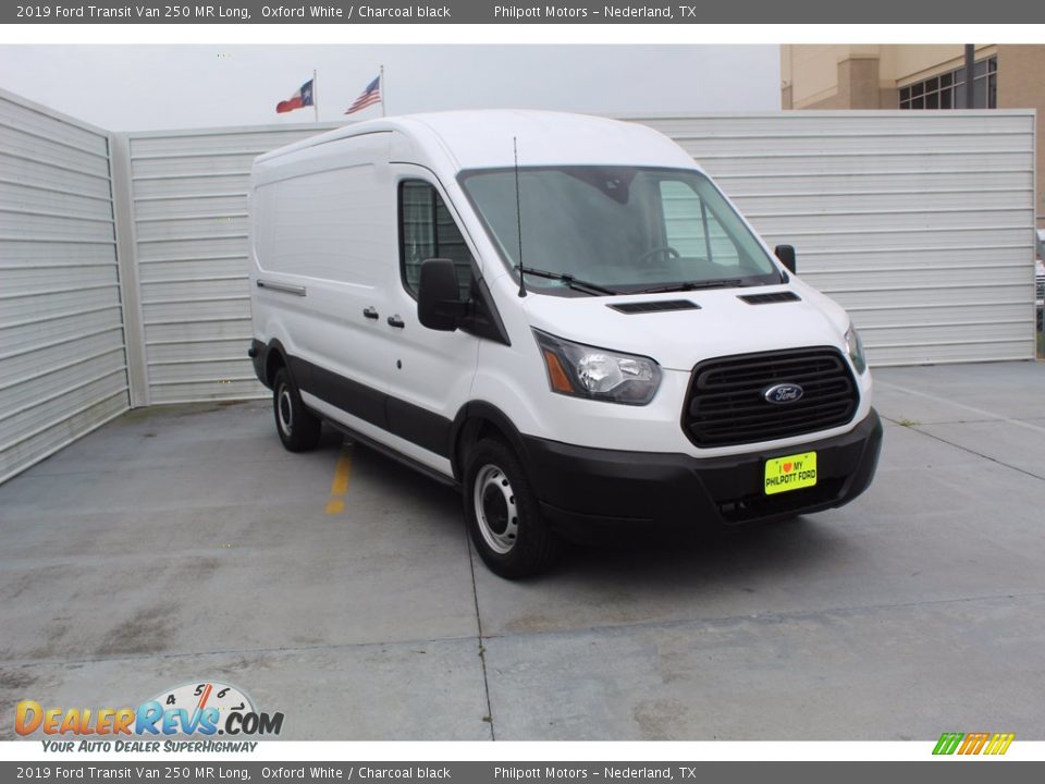2019 Ford Transit Van 250 MR Long Oxford White / Charcoal black Photo #2