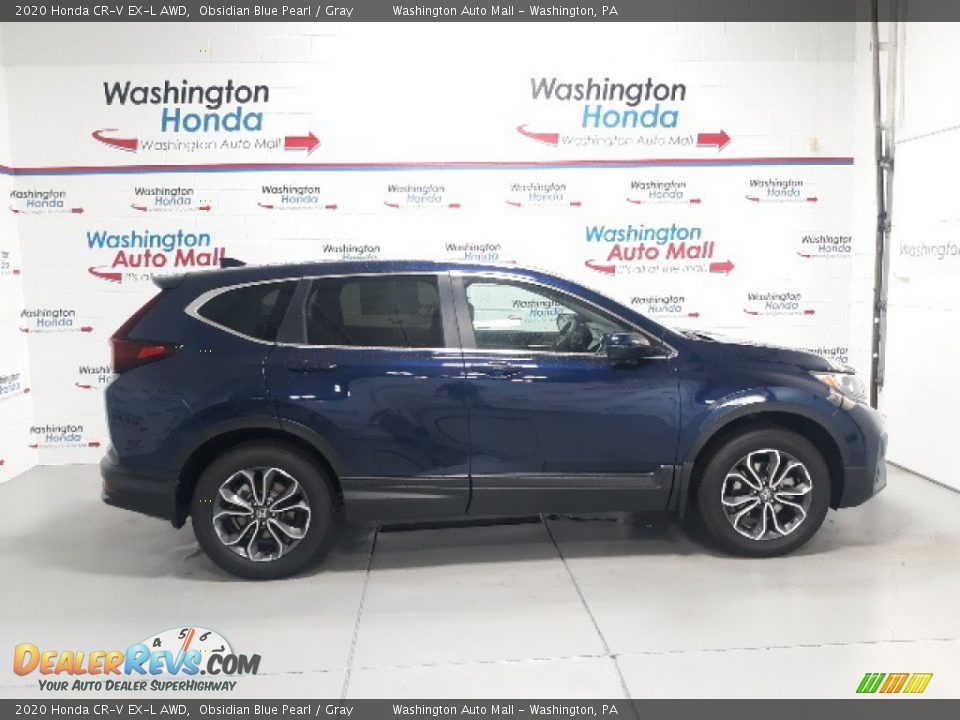 2020 Honda CR-V EX-L AWD Obsidian Blue Pearl / Gray Photo #1