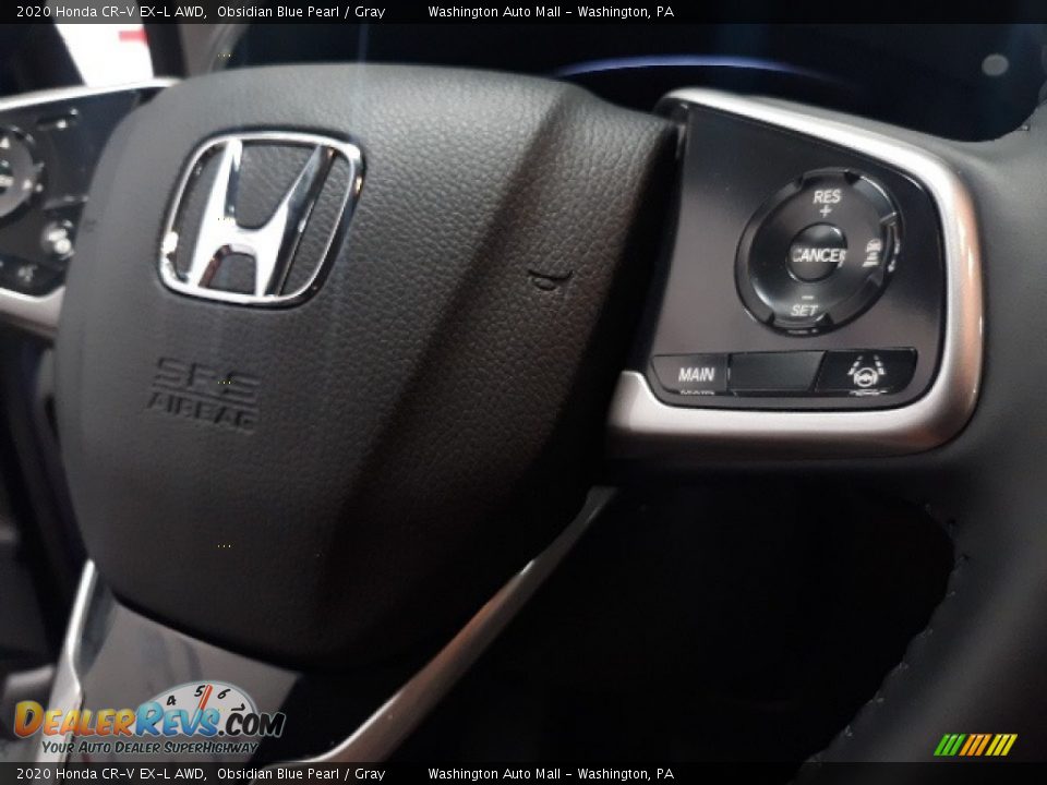 2020 Honda CR-V EX-L AWD Obsidian Blue Pearl / Gray Photo #7