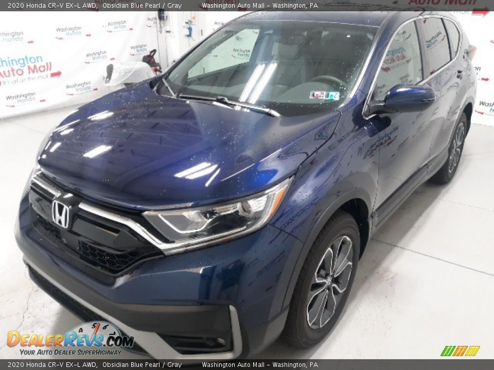 2020 Honda CR-V EX-L AWD Obsidian Blue Pearl / Gray Photo #32