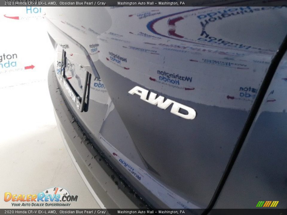 2020 Honda CR-V EX-L AWD Obsidian Blue Pearl / Gray Photo #36