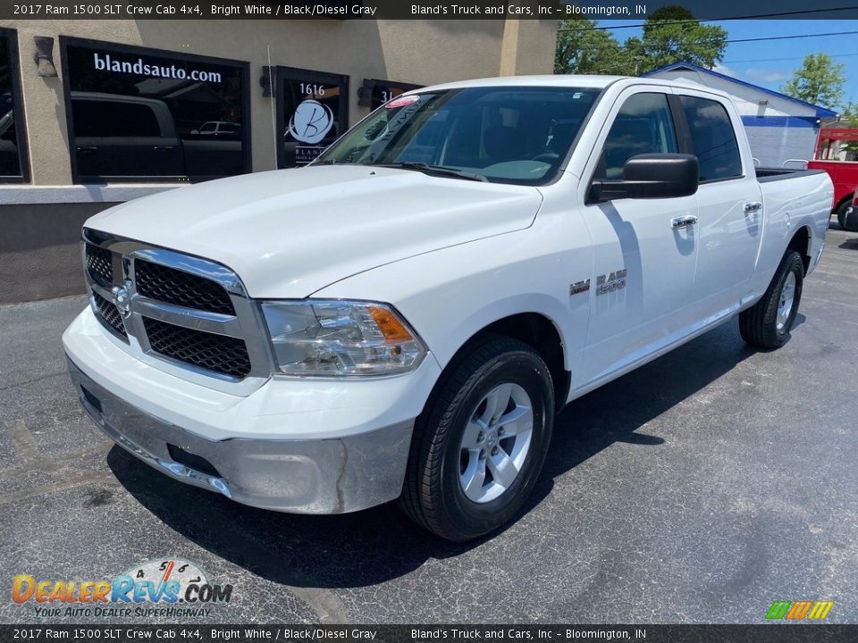 2017 Ram 1500 SLT Crew Cab 4x4 Bright White / Black/Diesel Gray Photo #2