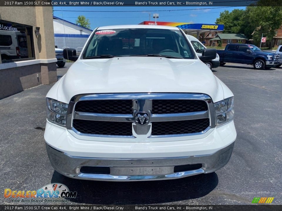 2017 Ram 1500 SLT Crew Cab 4x4 Bright White / Black/Diesel Gray Photo #7