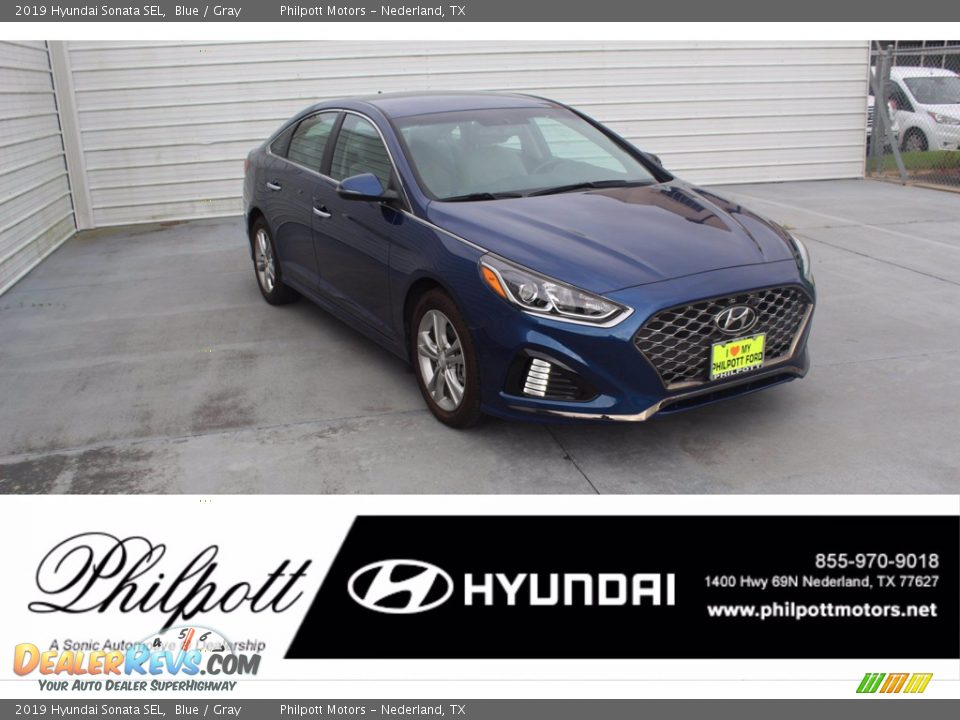 2019 Hyundai Sonata SEL Blue / Gray Photo #1