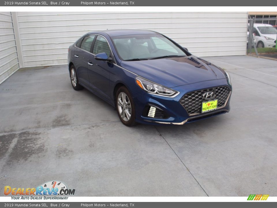 2019 Hyundai Sonata SEL Blue / Gray Photo #2
