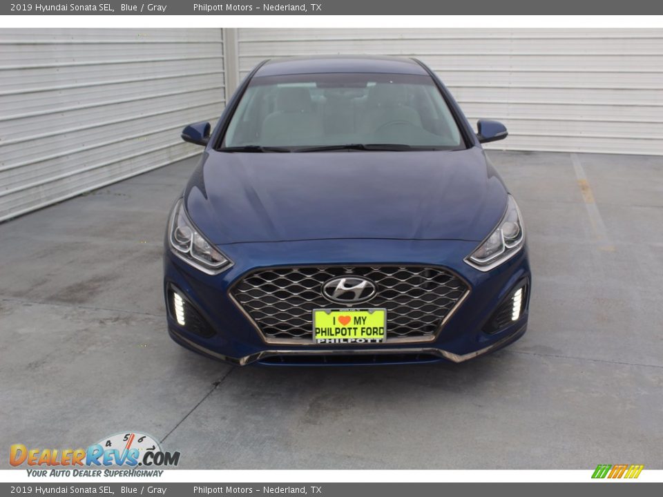 2019 Hyundai Sonata SEL Blue / Gray Photo #3