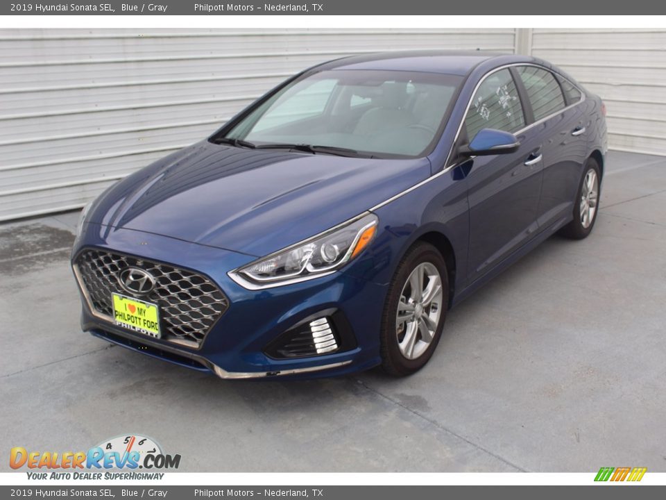 2019 Hyundai Sonata SEL Blue / Gray Photo #4