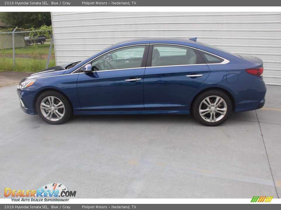 2019 Hyundai Sonata SEL Blue / Gray Photo #7