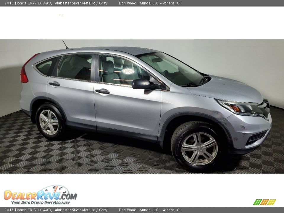 2015 Honda CR-V LX AWD Alabaster Silver Metallic / Gray Photo #2