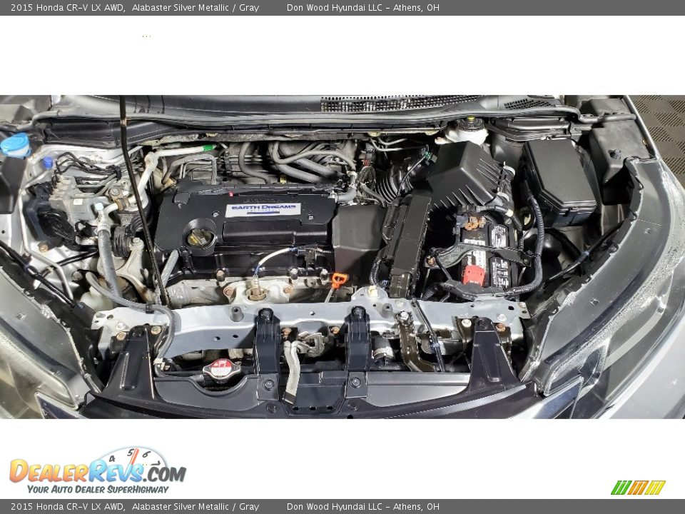 2015 Honda CR-V LX AWD Alabaster Silver Metallic / Gray Photo #6