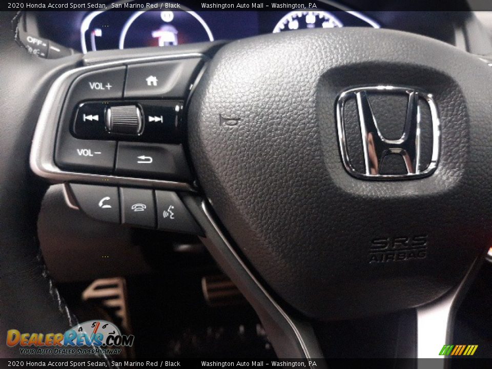 2020 Honda Accord Sport Sedan San Marino Red / Black Photo #6