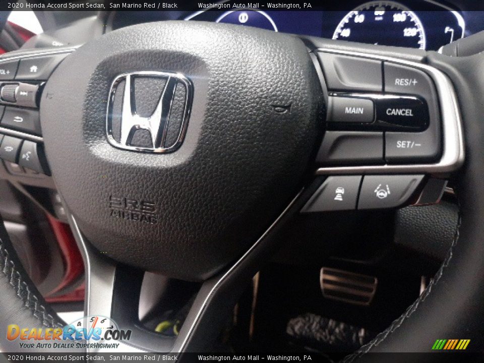 2020 Honda Accord Sport Sedan San Marino Red / Black Photo #7
