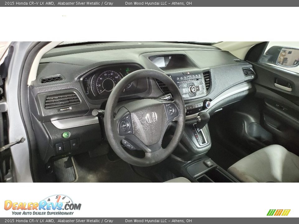 2015 Honda CR-V LX AWD Alabaster Silver Metallic / Gray Photo #19