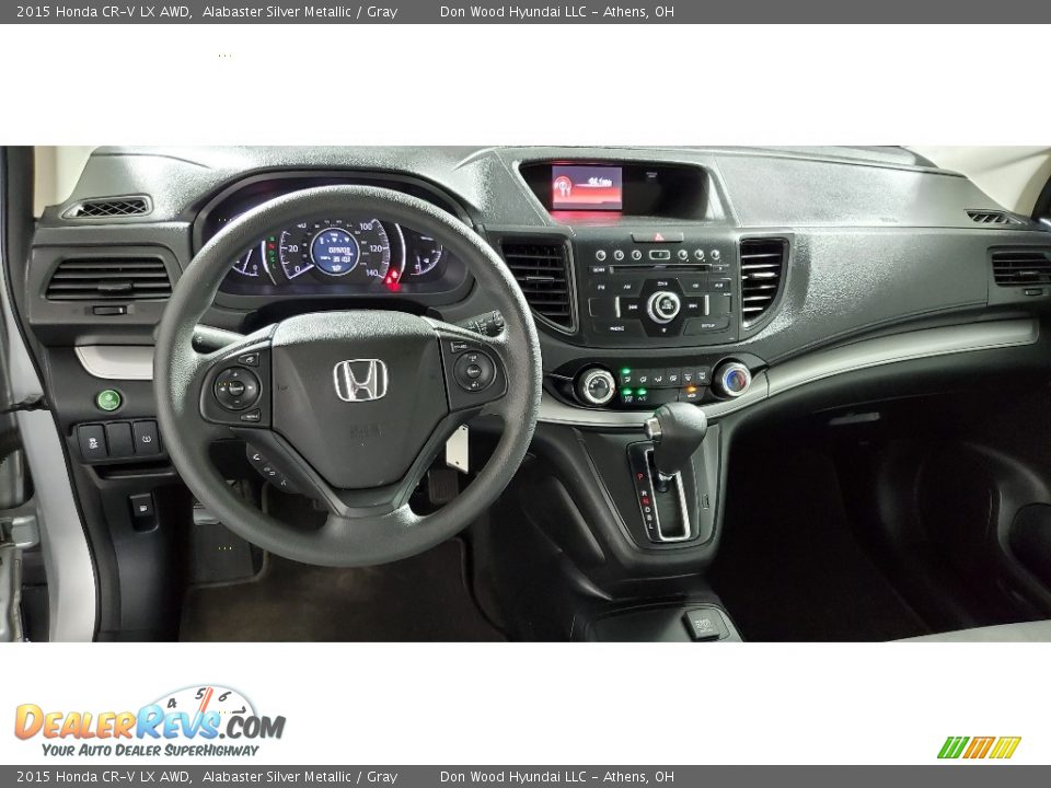 2015 Honda CR-V LX AWD Alabaster Silver Metallic / Gray Photo #28