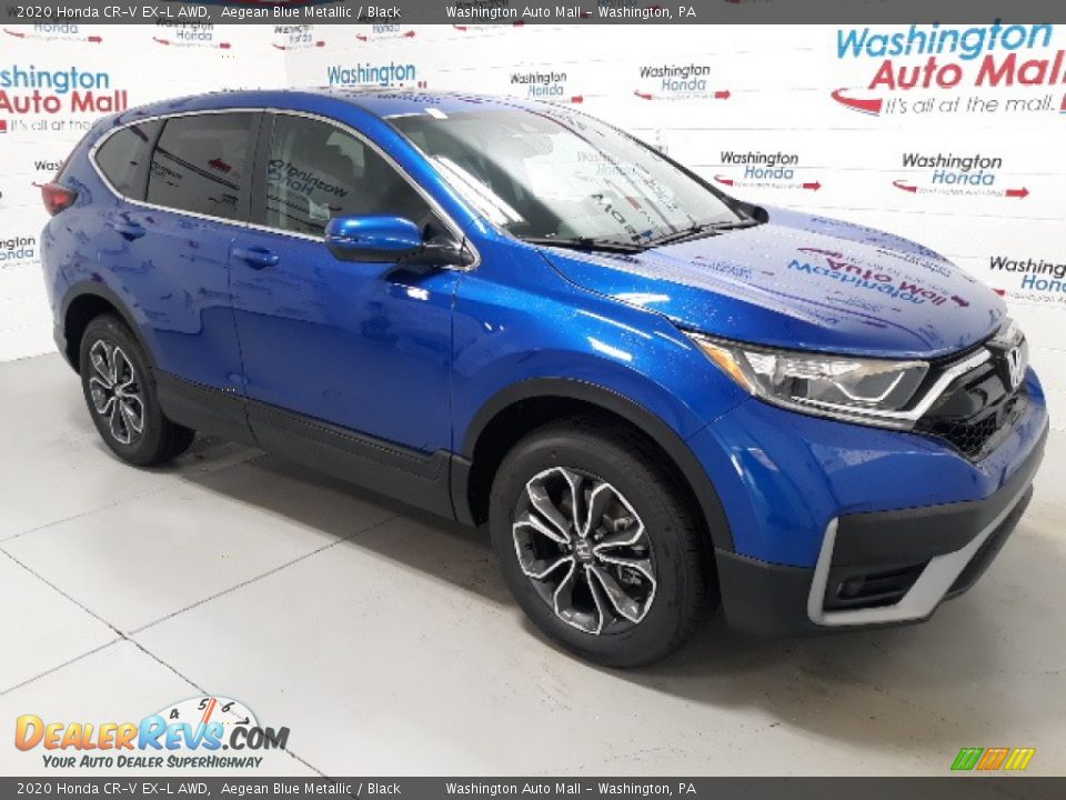 2020 Honda CR-V EX-L AWD Aegean Blue Metallic / Black Photo #2