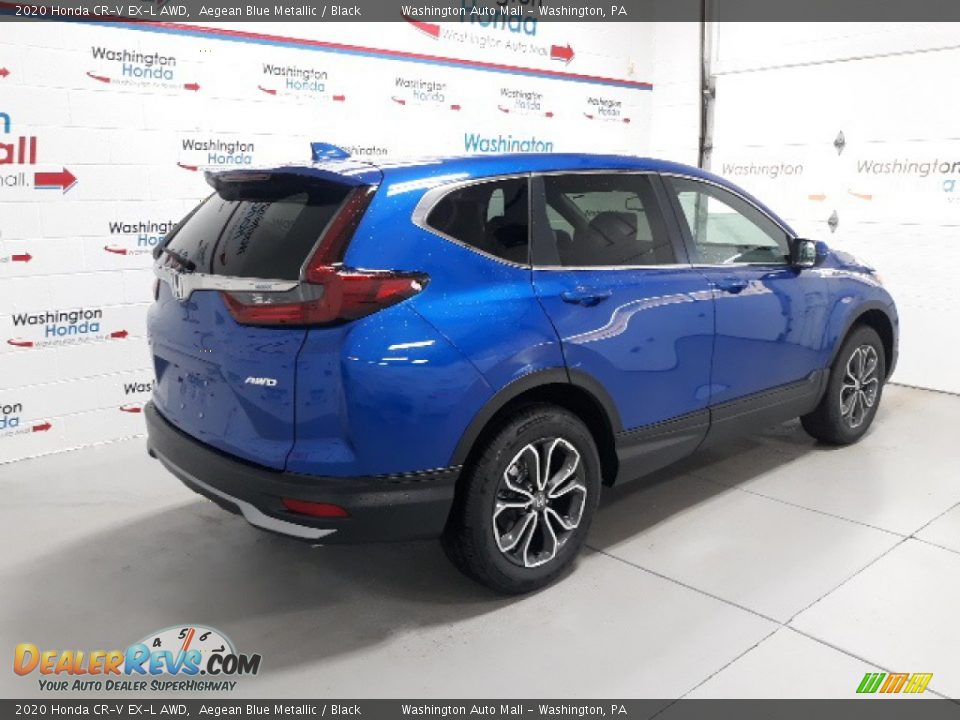 2020 Honda CR-V EX-L AWD Aegean Blue Metallic / Black Photo #3