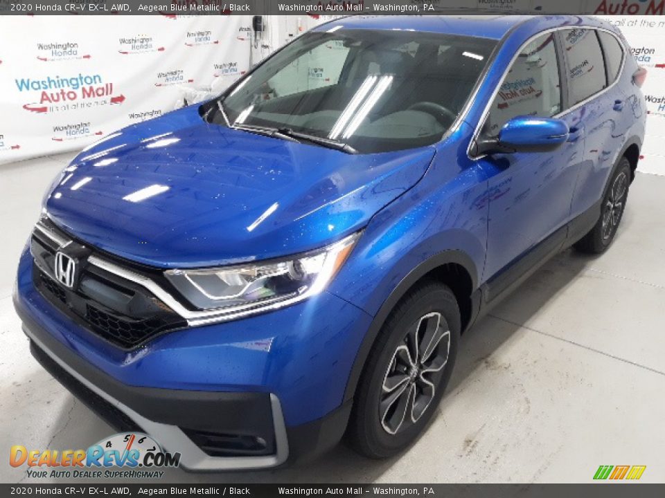 2020 Honda CR-V EX-L AWD Aegean Blue Metallic / Black Photo #32