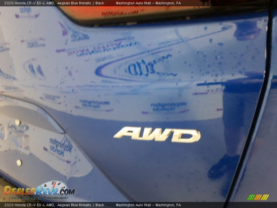 2020 Honda CR-V EX-L AWD Aegean Blue Metallic / Black Photo #36