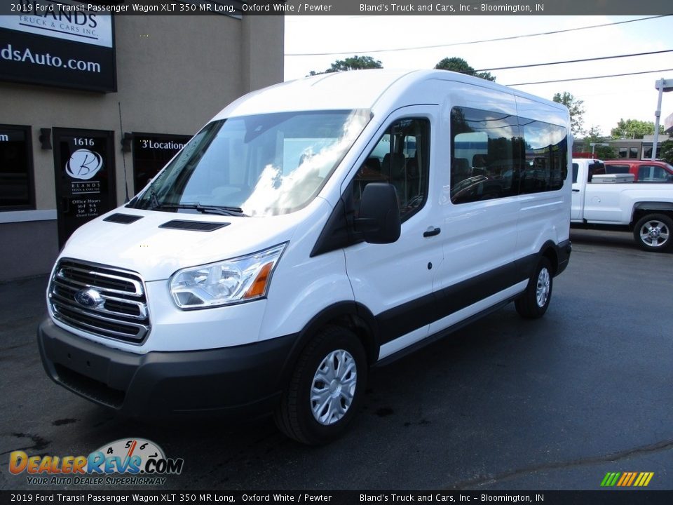 2019 Ford Transit Passenger Wagon XLT 350 MR Long Oxford White / Pewter Photo #2