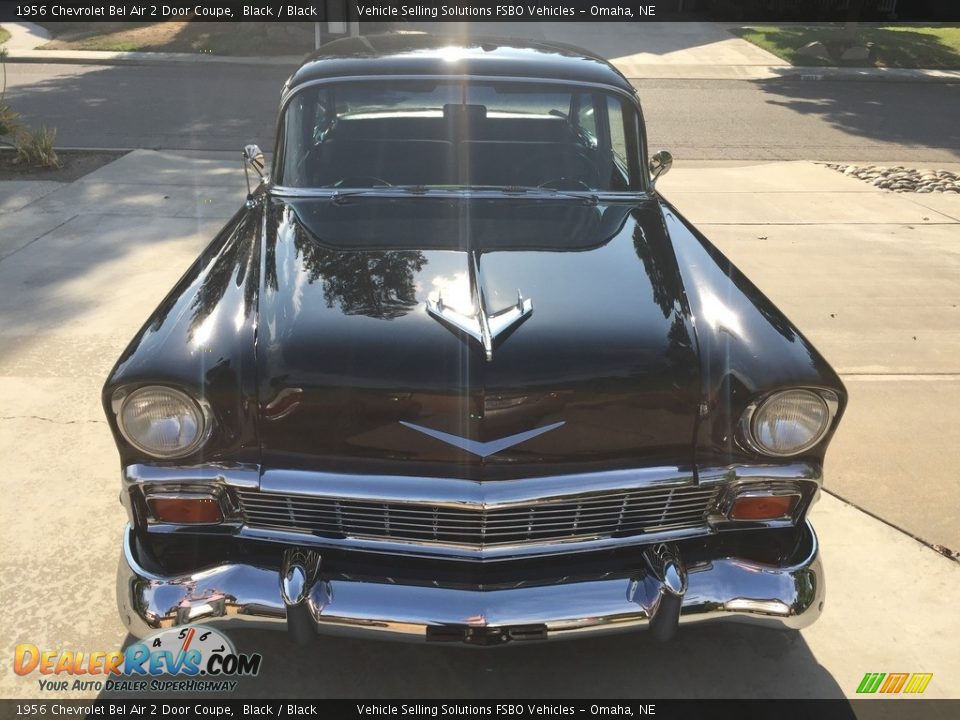 1956 Chevrolet Bel Air 2 Door Coupe Black / Black Photo #7