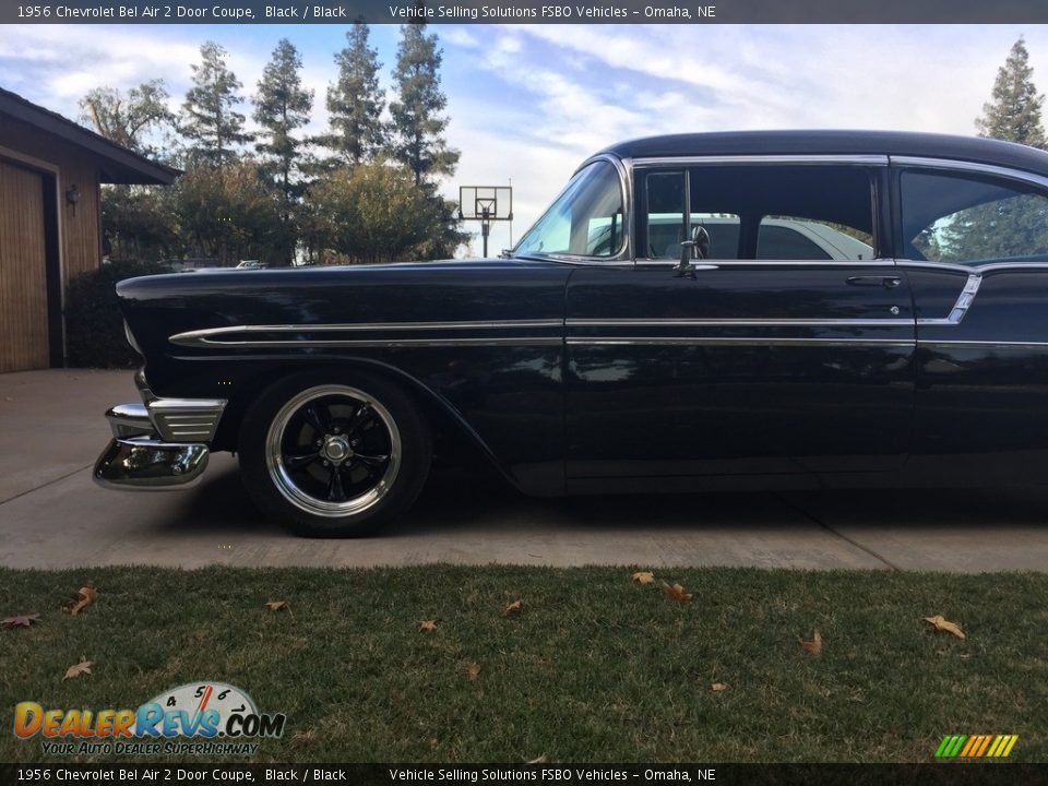 1956 Chevrolet Bel Air 2 Door Coupe Black / Black Photo #9