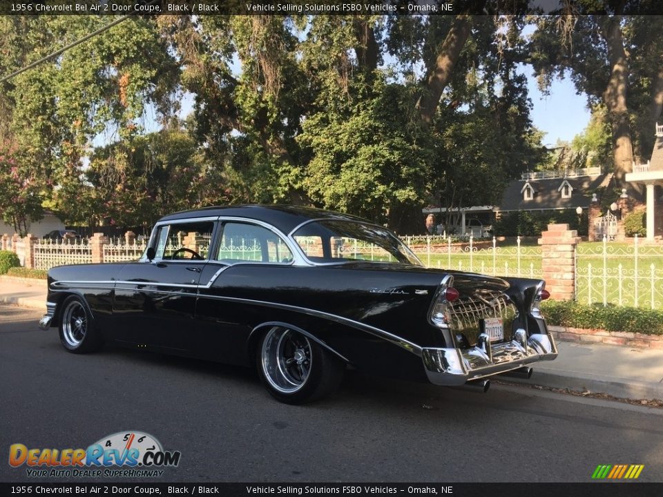 1956 Chevrolet Bel Air 2 Door Coupe Black / Black Photo #10