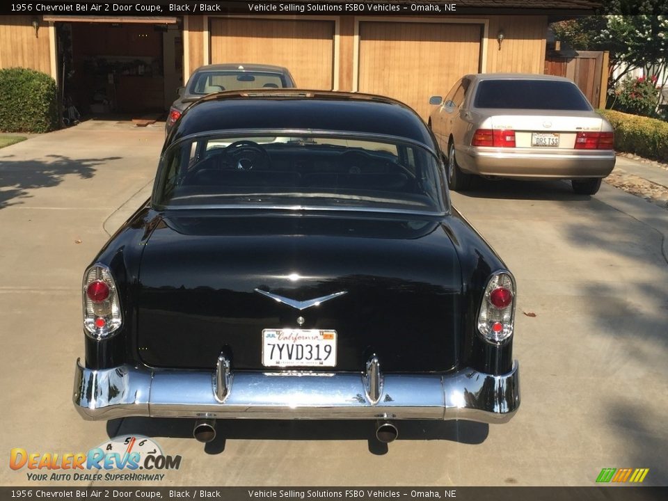 1956 Chevrolet Bel Air 2 Door Coupe Black / Black Photo #11