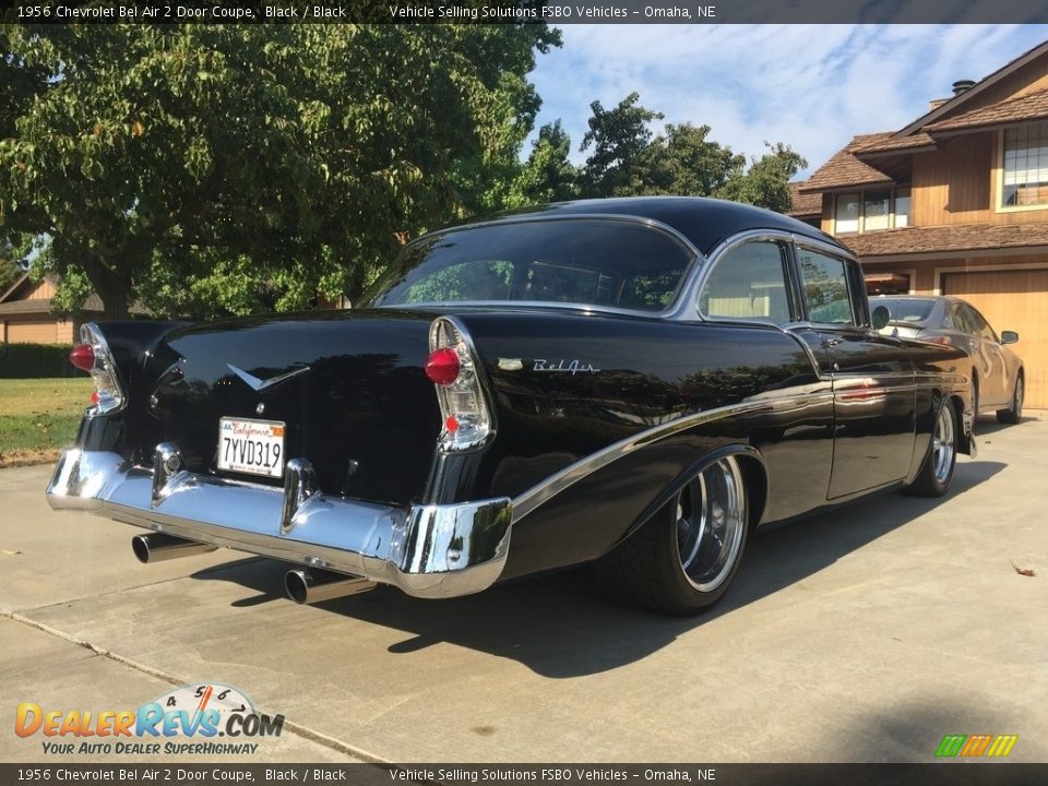 1956 Chevrolet Bel Air 2 Door Coupe Black / Black Photo #15