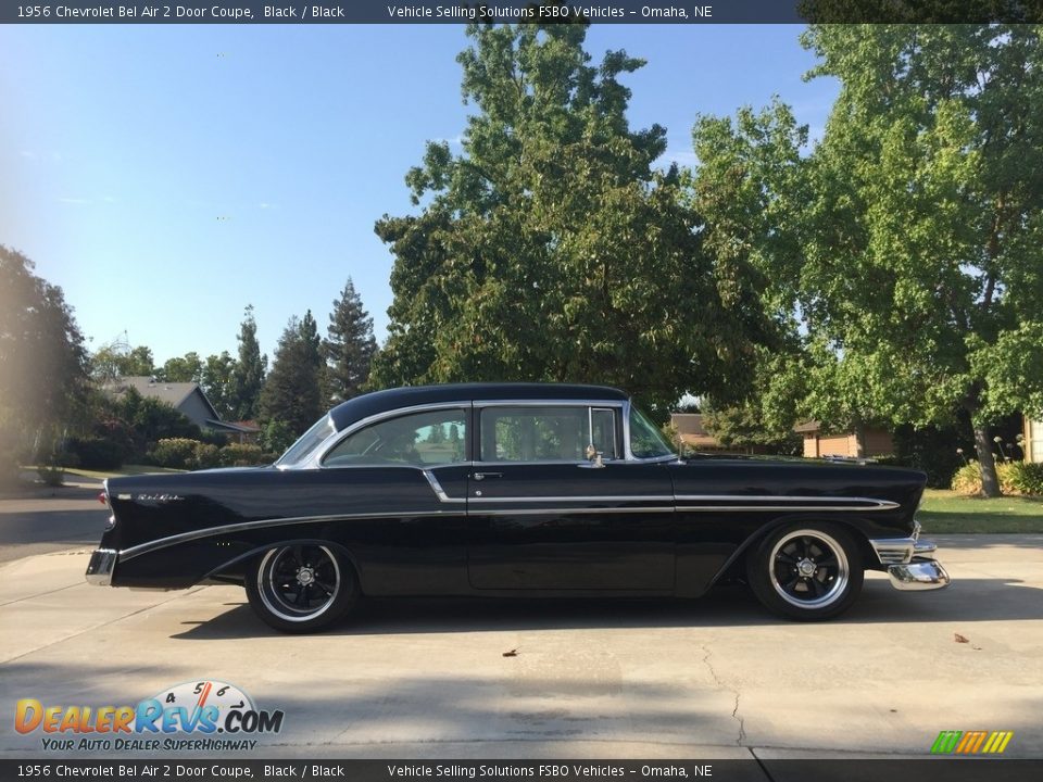 1956 Chevrolet Bel Air 2 Door Coupe Black / Black Photo #16