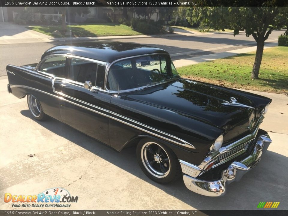 1956 Chevrolet Bel Air 2 Door Coupe Black / Black Photo #18