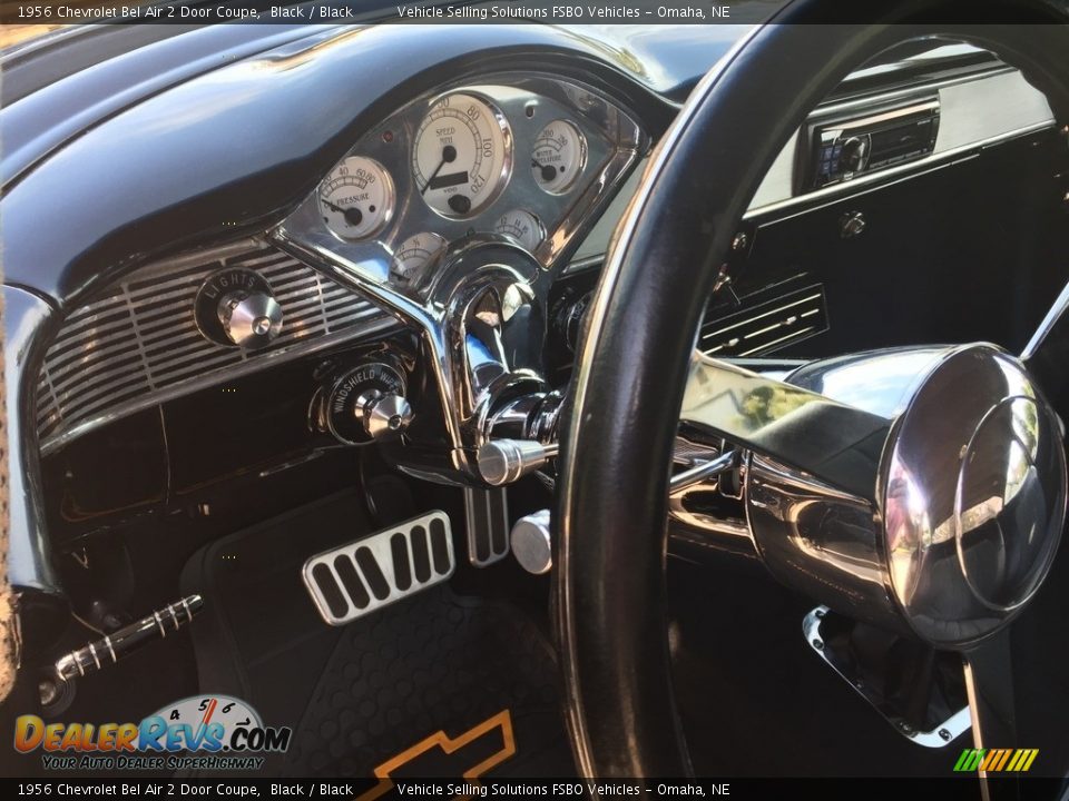 1956 Chevrolet Bel Air 2 Door Coupe Black / Black Photo #26