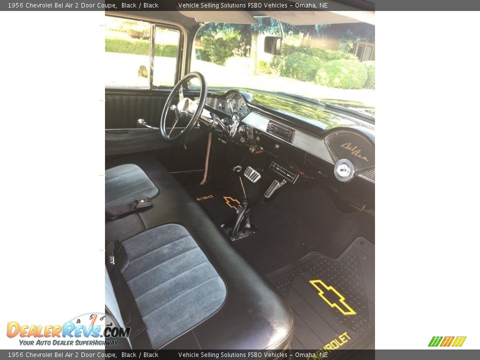 1956 Chevrolet Bel Air 2 Door Coupe Black / Black Photo #29