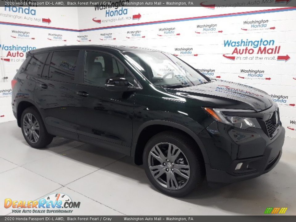 2020 Honda Passport EX-L AWD Black Forest Pearl / Gray Photo #2