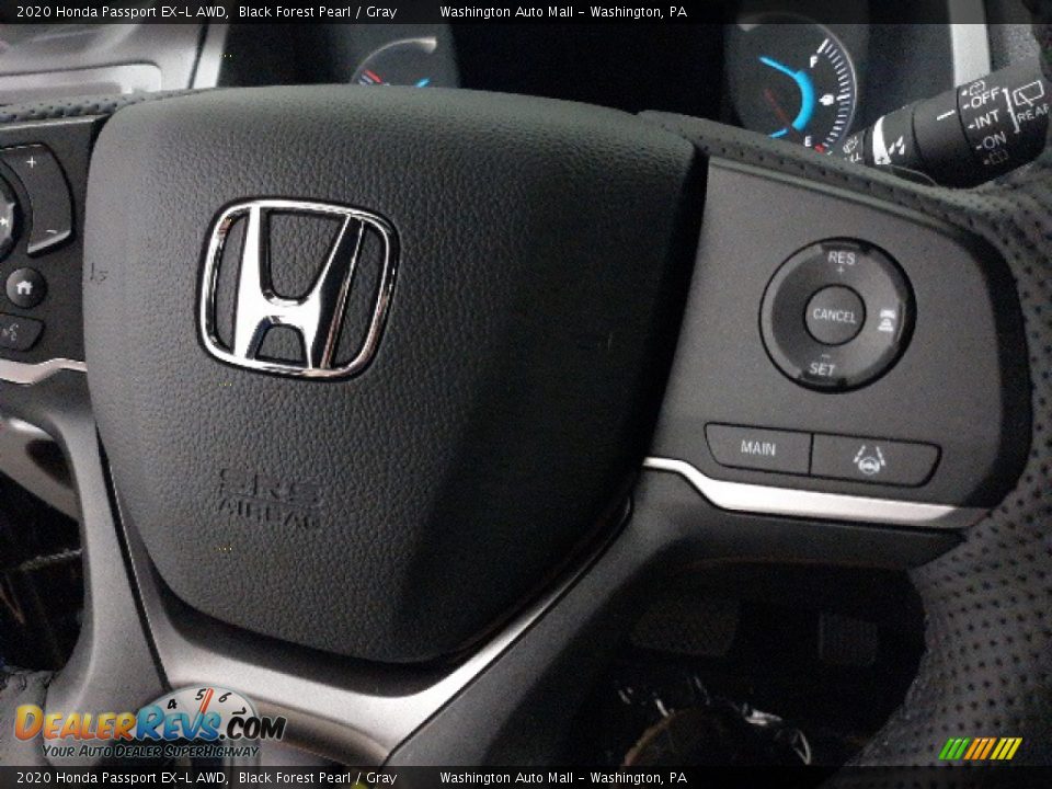 2020 Honda Passport EX-L AWD Black Forest Pearl / Gray Photo #7