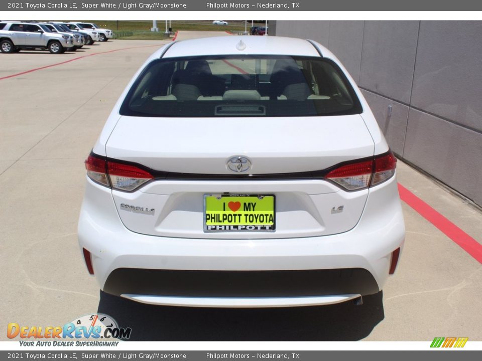 2021 Toyota Corolla LE Super White / Light Gray/Moonstone Photo #7