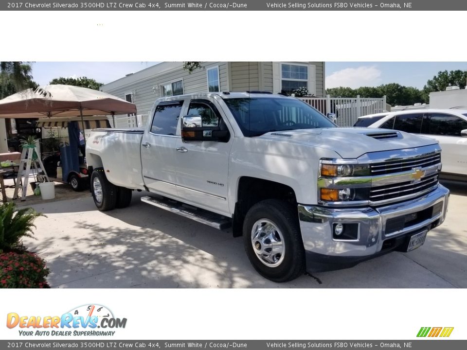 2017 Chevrolet Silverado 3500HD LTZ Crew Cab 4x4 Summit White / Cocoa/­Dune Photo #5