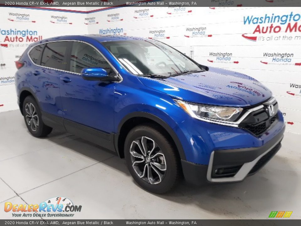 2020 Honda CR-V EX-L AWD Aegean Blue Metallic / Black Photo #30